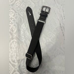 Nike Black Adjustable belt with White Nike logo